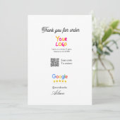 Google Bewertungs-Logo Website QR-Code scannen Einladung (Stehend Vorderseite)