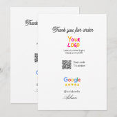 Google Bewertungs-Logo Website QR-Code scannen Einladung (Vorne/Hinten)