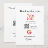 Google Bewertungs-Logo Website QR-Code scannen Einladung (Vorne/Hinten)