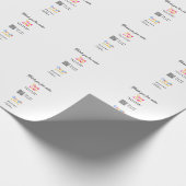 Google Bewertungs-Logo Website QR-Code scannen Geschenkpapier (Ecke)