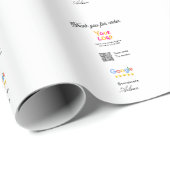 Google Bewertungs-Logo Website QR-Code scannen Geschenkpapier (Rolleneckpunkt)