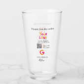 Google Bewertungs-Logo Website QR-Code scannen Glas (Rückseite)