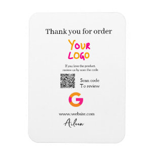 Google Bewertungs-Logo Website QR-Code scannen Magnet