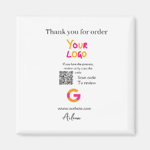 Google Bewertungs-Logo Website QR-Code scannen Magnet