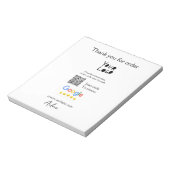 Google Bewertungs-Logo Website QR-Code scannen Notizblock (Rotiert)