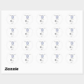 Google Bewertungs-Logo Website QR-Code scannen Runder Aufkleber (Blatt)