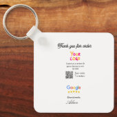 Google Bewertungs-Logo Website QR-Code scannen Schlüsselanhänger (Vorderseite)