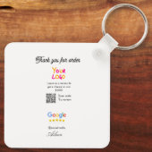 Google Bewertungs-Logo Website QR-Code scannen Schlüsselanhänger (Rückseite)