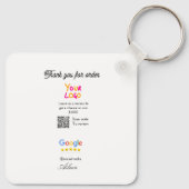Google Bewertungs-Logo Website QR-Code scannen Schlüsselanhänger (Rückseite)