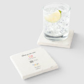 Google Bewertungs-Logo Website QR-Code scannen Steinuntersetzer (Seitenansicht)