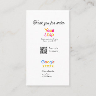 Google Bewertungs-Logo Website QR-Code scannen Visitenkarte