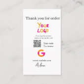 Google Bewertungs-Logo Website QR-Code scannen Visitenkarte (Rückseite)