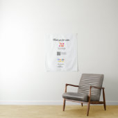 Google Bewertungs-Logo Website QR-Code scannen Wandteppich (Beispiel)