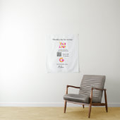 Google Bewertungs-Logo Website QR-Code scannen Wandteppich (Beispiel)