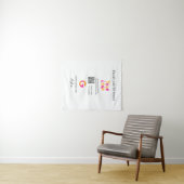 Google Bewertungs-Logo Website QR-Code scannen Wandteppich (Beispiel (Horizontal))