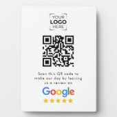 Google Bewertungs-QR-Code Geschäftliche Bewertunge Fotoplatte (Vorderseite)