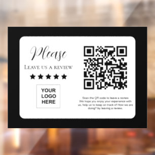 Google Bewertungs-QR-Code-Link Fensteraufkleber