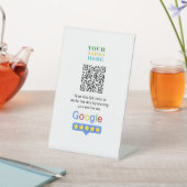 Google-Bewertungs-QR-Code-Schild | Benutzerdefinie Sockelschild (In SItu)