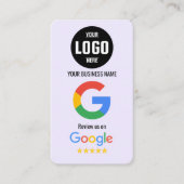 Google Bewertungs-QR-Code Visitenkartenvorlage Visitenkarte (Vorderseite)
