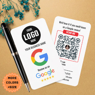 Google Bewertungs-QR-Code Visitenkartenvorlage Visitenkarte