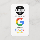 Google Bewertungs-QR-Code Visitenkartenvorlage Visitenkarte (Vorderseite)
