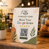 Google Bewertungs Tabelle Schild QR Code Boho Bota
