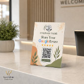 Google Bewertungs Tabelle Schild QR Code Boho Bota