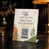 Google Bewertungs Tabelle Schild QR Code Boho Bota