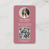 Google Bewertungs Visitenkarte mit Foto und QR-Cod (Vorderseite)