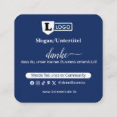 Google Bewertungskarte mit QR code Business Card  Quadratische Visitenkarte (Rückseite)