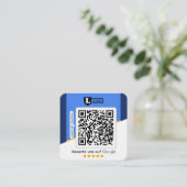 Google Bewertungskarte mit QR code Business Card  Quadratische Visitenkarte (Stehend Vorderseite)