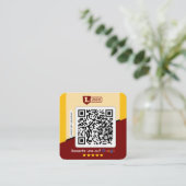 Google Bewertungskarte mit QR code Business Card  Quadratische Visitenkarte (Stehend Vorderseite)