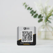 Google Bewertungskarte mit QR code Business Card  Quadratische Visitenkarte (Stehend Vorderseite)