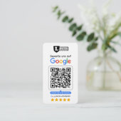 Google Bewertungskarte mit QR code Business Card  Visitenkarte (Stehend Vorderseite)