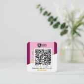 Google Bewertungskarte mit QR-Code Visitenkarte  (Stehend Vorderseite)