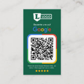 Google Bewertungskarte mit QR code Visitenkarte (Vorderseite)