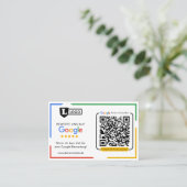 Google Bewertungskarte mit QR-Code Visitenkarte (Stehend Vorderseite)