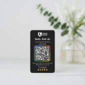 Google Bewertungskarte mit QR code Visitenkarte (Stehend Vorderseite)