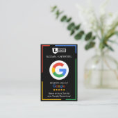 Google Bewertungskarte mit QR-Code Visitenkarte (Stehend Vorderseite)