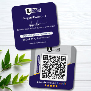 Google Bewertungskarte mit QR-Code Visitenkarte