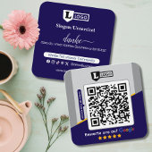 Google Bewertungskarte mit QR-Code Visitenkarte 