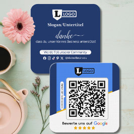 Google Bewertungskarte mit QR-Code Visitenkarte 