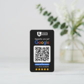 Google Bewertungskarte mit QR-Code Visitenkarte (Stehend Vorderseite)