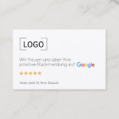 Google Bewertungskarten Visitenkarte (Vorderseite)
