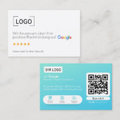 Google Bewertungskarten Visitenkarte (Vorne/Hinten)