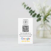 Google Bewertungslink QR Visitenkarte (Stehend Vorderseite)