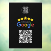Google Business Review 5 Star QR Code Black Fensteraufkleber (Blatt 3)