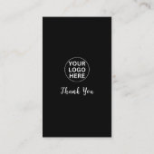 Google Business Review 5 Star QR Code Black Visitenkarte (Rückseite)
