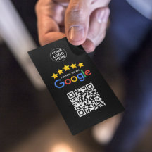 Google Business Review 5 Star QR Code Black