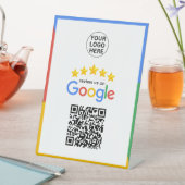 Google Business Review 5 Star QR Code Sockelschild (In Situ)